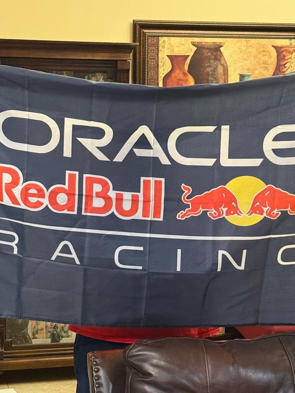 Red Bull Racing Flag - Navy, Red, Yellow, White Formula 1 Racing - Picture 2 of 3